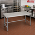 Thumbnail image #2 for Eagle Group Budget Series 48-Inch x 30-Inch Flat Top 430 Stainless Steel Work Table with Galvanized Tubular Base