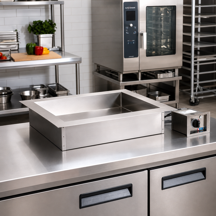Product image #2 for Alto-Shaam Halo Heat Drop-In Electric Waterless Hot Food Well with Large Flange, 1 Full-Size Pan Capacity