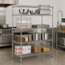 Thumbnail image #2 for Winco 24 Inch x 36 Inch x 72 Inch 4-Tier Chrome Plated Wire Shelving Set