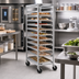 Thumbnail image #2 for Panco Mobile Full-Height Open-Side Aluminum Utility Rack with Slides for 14 x 18, 18 x 26, or 12 x 20 Pans