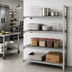 Thumbnail image #3 for Cambro Camshelving Premium 4-Tier Stationary Add-On Shelving Unit, 21 x 30 x 64 Inches, 3 Vented + 1 Solid Shelf Plates