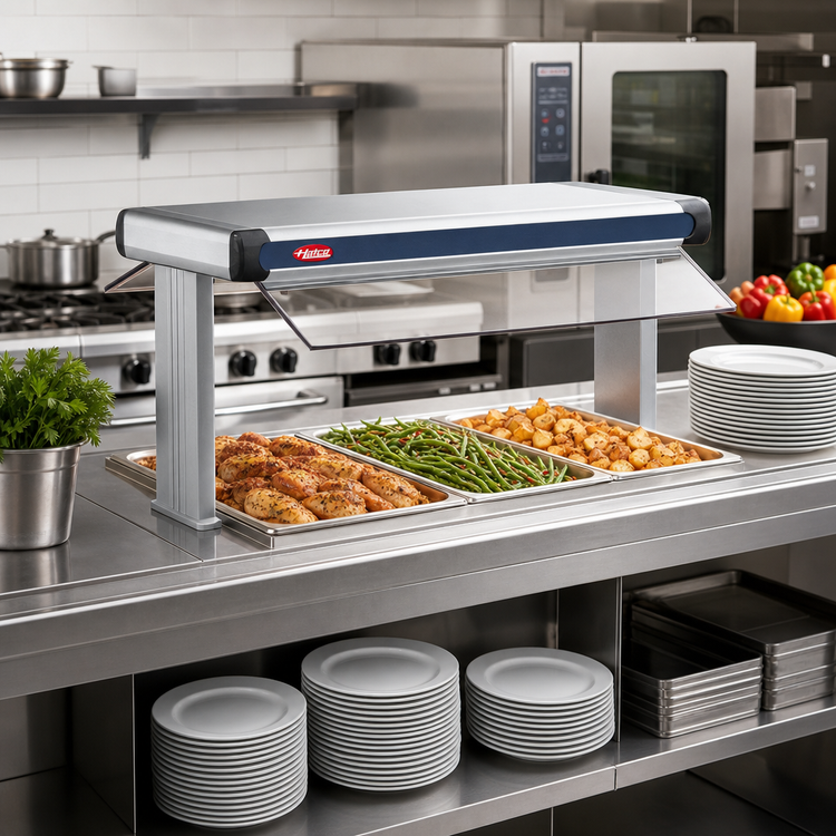 Product image #2 for Hatco Glo-Ray Designer Dual Infrared Strip Heater Food Warmer, 27-1/2-Inch Wide, 3-Inch Spacer, 700W, Aluminum