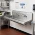 Thumbnail image #2 for BK Resources ADA Two-Station Wall-Mounted Hand Wash Sink, 48-Inch Wide, 5-Inch Deep Bowl