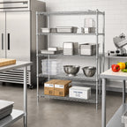 Thumbnail image #2 for Metro Super Erecta EZ1860BR-4 Stationary 4-Shelf Wire Shelving Unit, Brite Finish, 60"W x 18"D x 74"H