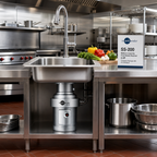 Thumbnail image #2 for InSinkErator SS-200™ SS-200-15B-MS Commercial Food Waste Disposer Package, 2 HP Stainless Steel, 15-Inch Bowl, 6-5/8-Inch Inlet