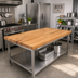 Thumbnail image #2 for John Boos Appalachian Red Oak Blended Edge Grain Island Countertop, 84 x 48 x 1-3/4 Inch, Penetrating Oil Finish