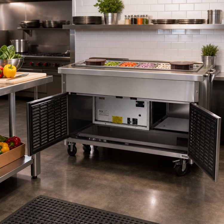 Product image #2 for Director's Choice DCS4-CFURN 64" Refrigerated Cold Pan Unit with 4-Pan Capacity