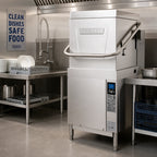 Thumbnail image #2 for Hobart Warewash AM16VL-BAS-2 High-Temperature Ventless Door-Type Dishwasher, 45 Racks/Hour, Stainless Steel