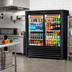Thumbnail image #2 for True 2-Section Glass Door Merchandiser Cooler with Sliding Low-E Doors