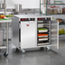 Thumbnail image #2 for FWE Handy Line HLC-16 Mobile Undercounter Heated Holding Cabinet, 2 Compartment, 16 Full-Size Pan Capacity