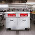 Thumbnail image #3 for Vulcan Four-Vat Electric Floor Fryer with Built-In KleenScreen PLUS Filtration and Programmable Computer Controls