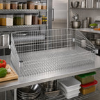 Thumbnail image #2 for Quantum BSK2436C Rectangular Chrome-Plated Wire Post Basket, 24 x 36 x 10 Inches, 800 lb. Capacity