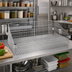 Thumbnail image #2 for Quantum BSK2436C Rectangular Chrome-Plated Post Basket, 24 x 36 x 10 Inches, 800 lb. Capacity