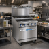 Thumbnail image #2 for Imperial Pro Series 60-Inch Gas Restaurant Range with 5 Open Burners, 5 Step-Up Burners, Standard Oven, and Cabinet Base