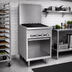 Thumbnail image #2 for Bistro 72-Inch Gas Restaurant Range Charbroiler with Open Cabinet Base