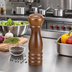 Thumbnail image #2 for Winco 8-Inch Tabletop Pepper Mill with Rubberwood Body and Zinc Alloy Grinder