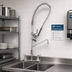 Thumbnail image #2 for T&S EasyInstall Wall-Mount Pre-Rinse Unit with Mixing Faucet, Add-On Faucet, and 12-Inch Swing Nozzle