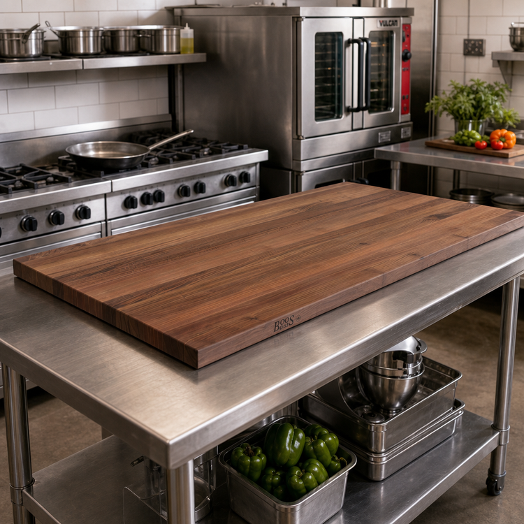 Product image #2 for John Boos Boos Block American Black Walnut Kitchen Countertop, 144 x 30 x 1-1/2 Inches, Varnique Finish