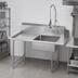Thumbnail image #2 for John Boos Pro-Bowl Straight Soiled Dishtable with Pre-Rinse Sink Bowl, 144 Inch x 30 Inch, Left-to-Right, Stainless Steel