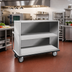 Thumbnail image #2 for FWE Super Duty Enclosed Queen Mary Utility Cart, 3 Shelves, 62-Inch Wide, Stainless Steel, 1600 lb. Capacity