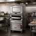Thumbnail image #2 for Vulcan V Series 36-Inch Gas Heavy Duty Upright Broiler with Standard Oven Base and Warming Oven