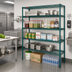 Thumbnail image #2 for Eagle Group Valu-Gard 5-Tier Stationary Wire Starter Shelving Unit, 72W x 24D x 74H, Green Epoxy