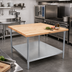 Thumbnail image #2 for John Boos 48-Inch x 36-Inch Wood Top Work Table with 1-1/2-Inch Edge Grain Maple Top, Adjustable Undershelf, and Galvanized Base