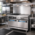 Thumbnail image #2 for Turbo Air Bake Tech Innovation 48-Inch Commercial Gas Range with 4 Open Burners, 24-Inch Right-Side Griddle and 2 Standard Ovens