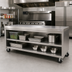 Thumbnail image #2 for La Rosa Refrigeration Mobile Open Cabinet Equipment Stand with Undershelf, 98 Inch x 28 Inch, 304 Stainless Steel