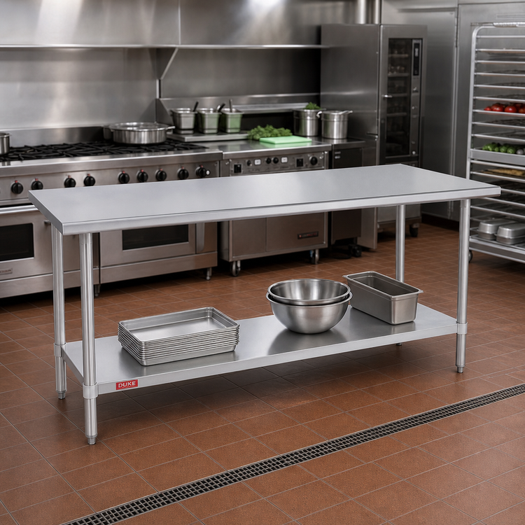 Product image #2 for Duke 120-Inch x 36-Inch Stainless Steel Work Table with Undershelf