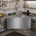 Thumbnail image #2 for Glastender Underbar Outside L-Shape Corner Drainboard, 24-Inch Deep, Stainless Steel, No Legs