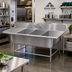 Thumbnail image #2 for Advance Tabco Regaline Super Size 3-Compartment Fabricated Sink with Left and Right Drainboards, 108-Inch Long