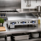 Thumbnail image #2 for Imperial (Middleby) IMGA-3628 1 36-Inch Countertop Gas Griddle, 24-Inch Deep, 1-Inch Smooth Steel Plate, Manual Controls