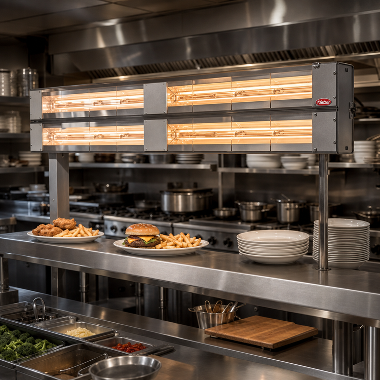 Product image #2 for Hatco Glo-Ray® 18-Inch Lighted Dual Infrared Strip Heater with 6-Inch Spacer
