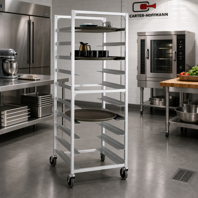 Product image #2 for Carter-Hoffmann O1610 Universal Oval Tray Rack, 10-Tray Capacity, Aluminum