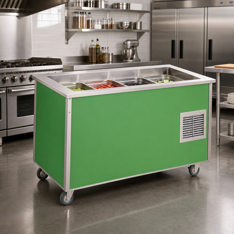 Product image #2 for Vollrath 4-Series Signature Server® 3-Pan NSF7 Refrigerated Cold Station, Stainless Steel Countertop, 46 x 28 x 34 Inches