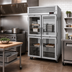 Thumbnail image #2 for Turbo Air PRO Series Two-Section Reach-In Heated Holding Cabinet with 4 Glass Half Doors
