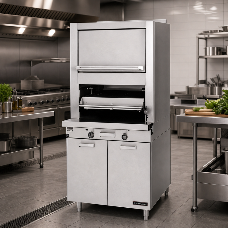 Product image #2 for Garland Master Series M60XR Range-Match Upright Gas Ceramic Broiler with Upper Finishing Oven and Standard Oven Base