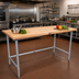 Thumbnail image #2 for John Boos HNB05A 108-Inch x 24-Inch Edge-Grain Maple Wood Top Work Table with Galvanized Base