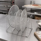 Thumbnail image #3 for American Metalcraft 18040 Pizza/Bakers' Screen Rack, Chrome-Plated Steel, Holds 96 Screens, 6–28 Inch Case of 4