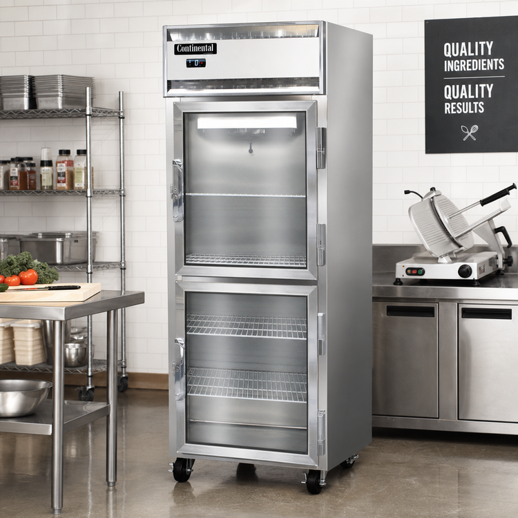 Product image #2 for Continental Refrigerator 1FENGDHD Extra-Wide One-Section Reach-In Display Freezer with Half Glass Doors