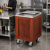 Thumbnail image #2 for Executive Series Mobile Ice Cart, 200-Lb Capacity, Maple Wood Exterior, Stainless Steel Interior