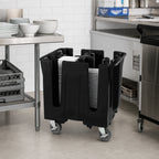 Thumbnail image #2 for Vollrath SAC-SQ5-06 Adjustable Dish Caddy for 4" to 8" Square Plates and Bowls, 4 Stacks, Black Plastic