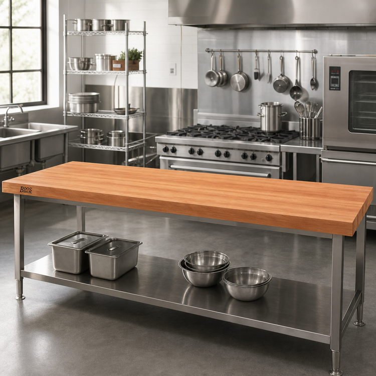 Product image #2 for Boos Block American Cherry Edge Grain Kitchen Countertop, 108 x 30 x 3 Inches, Penetrating Oil Finish