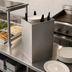 Thumbnail image #2 for Atlas Metal Heated Drop-In Oval Platter Dispenser with Enclosed Frame, Stainless Steel, 12-5/8 x 9-1/2 Inch Max Platter Size