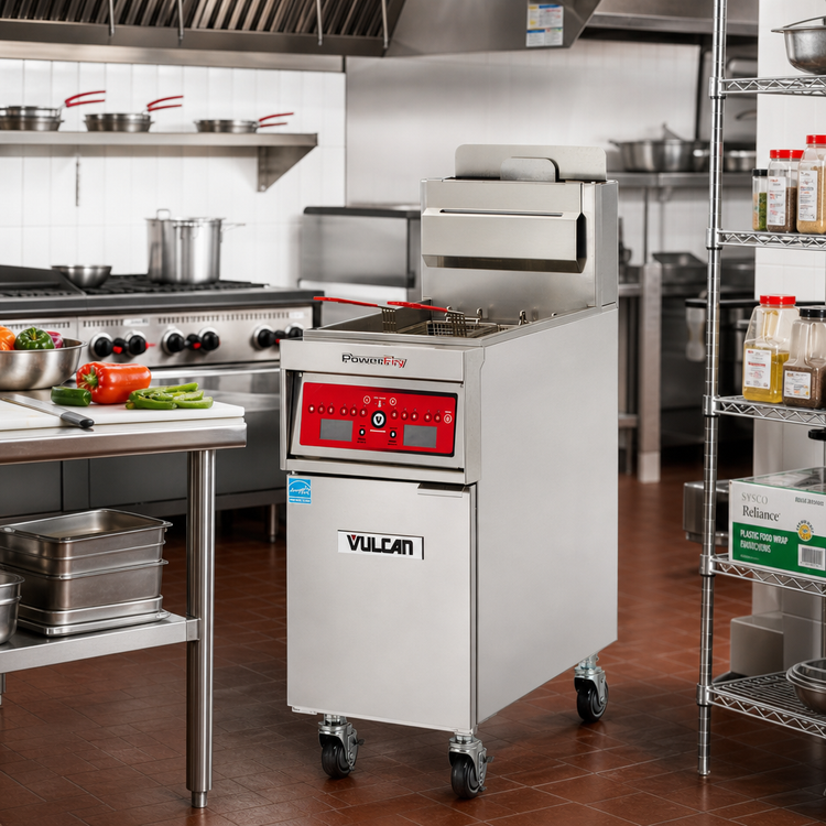 Product image #3 for Vulcan PowerFry5 21-Inch Wide Freestanding Gas Fryer with Built-In KleenScreen PLUS Filtration, 65-70 lb Capacity