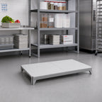 Thumbnail image #3 for Cambro Camshelving® Premium CPSK2148S1480 Solid Polymer Shelving Kit, 48"W x 21"D, 1 Shelf, Speckled Gray