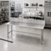 Thumbnail image #2 for Advance Tabco 108-Inch x 30-Inch Stainless Steel Work Table with 10-Inch Backsplash and Galvanized Open Base