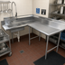 Thumbnail image #2 for Corner Soiled Dishtable with 20 x 20 x 5 Pre-Rinse Sink, 30-Inch Working Depth, 304 Stainless Steel