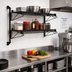 Thumbnail image #2 for Quantum Cantilever Double-Shelf Wall-Mounted Shelving Unit, 2 x 60 x 24 Inches, Black Epoxy Finish